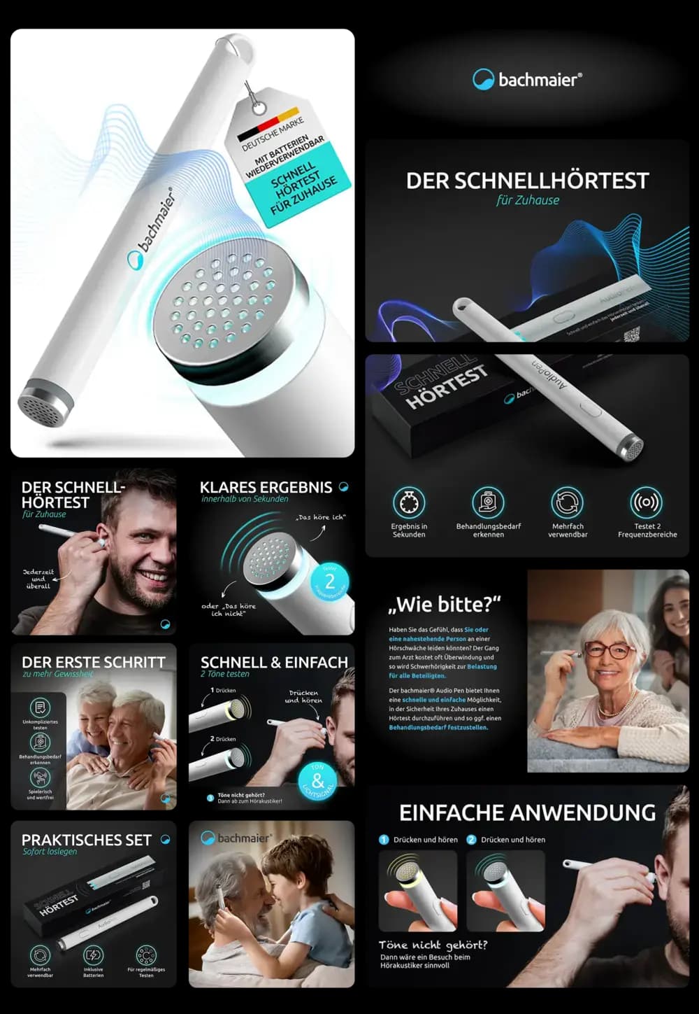 bachmaier Audiopen, der Schnell-Hörtest für zuhause.